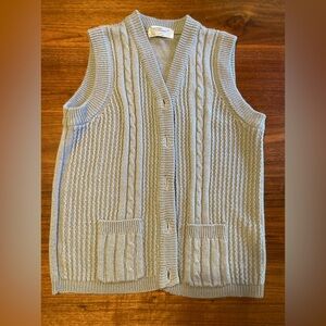 Vintage knit cardigan vest retro